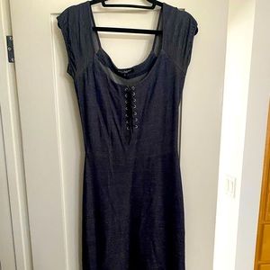 Faux denim tight Betsy Johnson dress